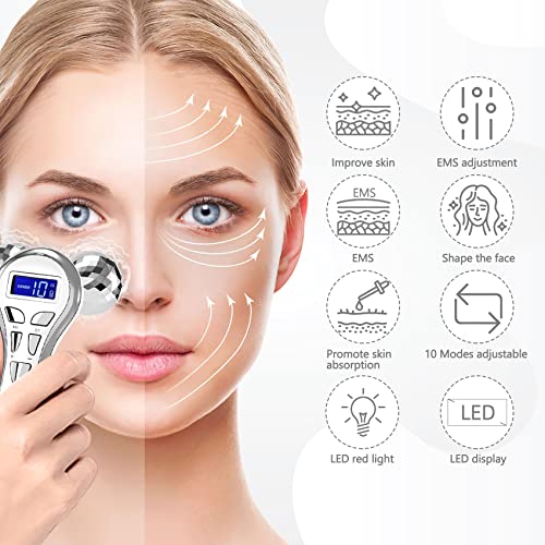Micro Sculpting Face Device, 4D Microcurrent Facial Massager Roller, Face Tools For Beauty Sculpt Skincare, Face Rollers For Face Eye Neck Arm Leg, Gift For Women Anti Aging Tightening Firming #TOP4