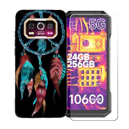 CongJiaLingXi�P�[�X�K�p�� Ulefone Armor 27T+ (6.78") + �������ꂽ�K���X�X�N���[���v���e�N�^�[�A�_��ȃV���R�[���V�F���o���p�[TPU�ی�J�o�[�̂���,BST3