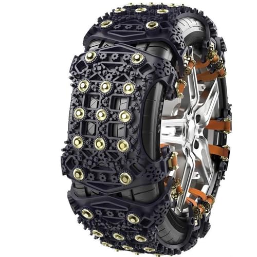 Snow Chains Car 6 Pcs for Subaru Outback 2020 2021 2022 2023 2024, Enhanced Traction Anti-Skid Performance Tyre Parts Reusable Emergency Snow Tire Chains,Black