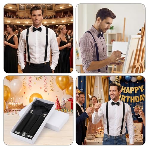 Set de Tirantes y Corbata de Moño para Hombre miniatura 3