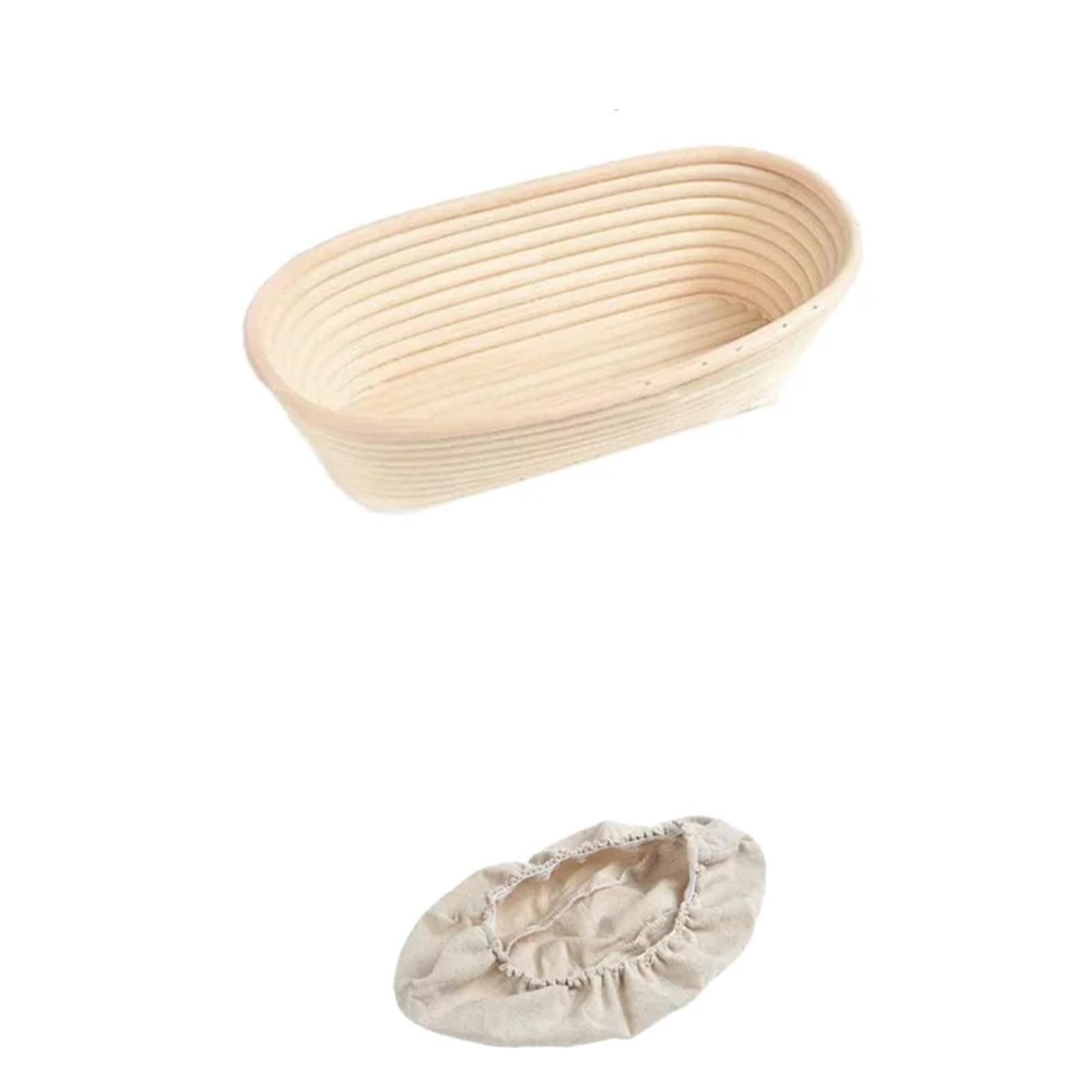 Kosz do proofingu chleba, Rattanowe kosze do wyrastania chleba, owalne i okrągłe, wiele rozmiarów(Oval 28x14x8cm)