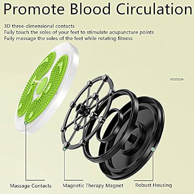 Ab Twister Board for Exercise Waist Twisting Disc with 8 Magnets Fitness Twister with Handles Trims Waist Arms Hips and Thighs