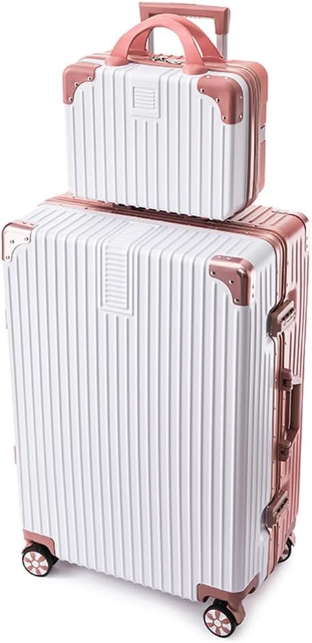 Suitcase Large Luggage 4 Wheels Lightweight Zipperless Hardshell Lightweight Luggage Sets 2 Piece,Red,26in