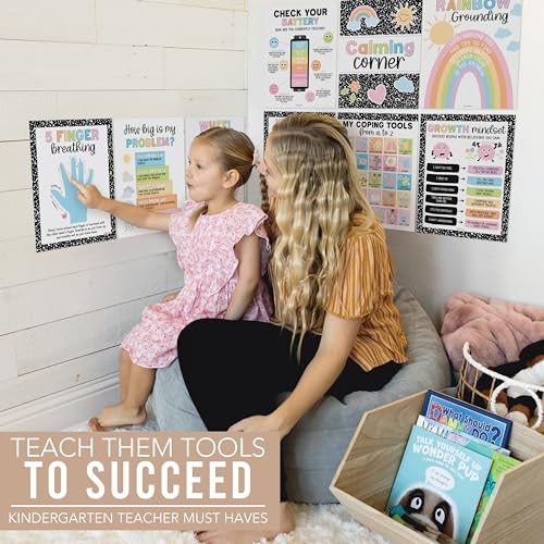 Hadley Designs 9 Calming Corner Posters For Classroom Must Haves For Teachers - 11x14 Calm Down Corner Supplies, Feelings Chart For Kids Ages 4-8, Feelings Wheel Poster, Pastel Classroom Decor - Image 6