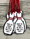 Bowling Pin Party Favor Gift Tags - Set of 12