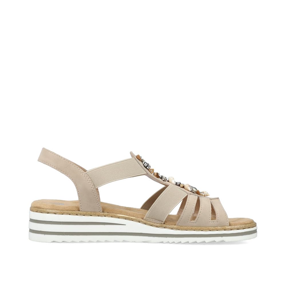 Rieker Damen Riemchen-Sandalen V0649-62 Weite Schmal Pull-on