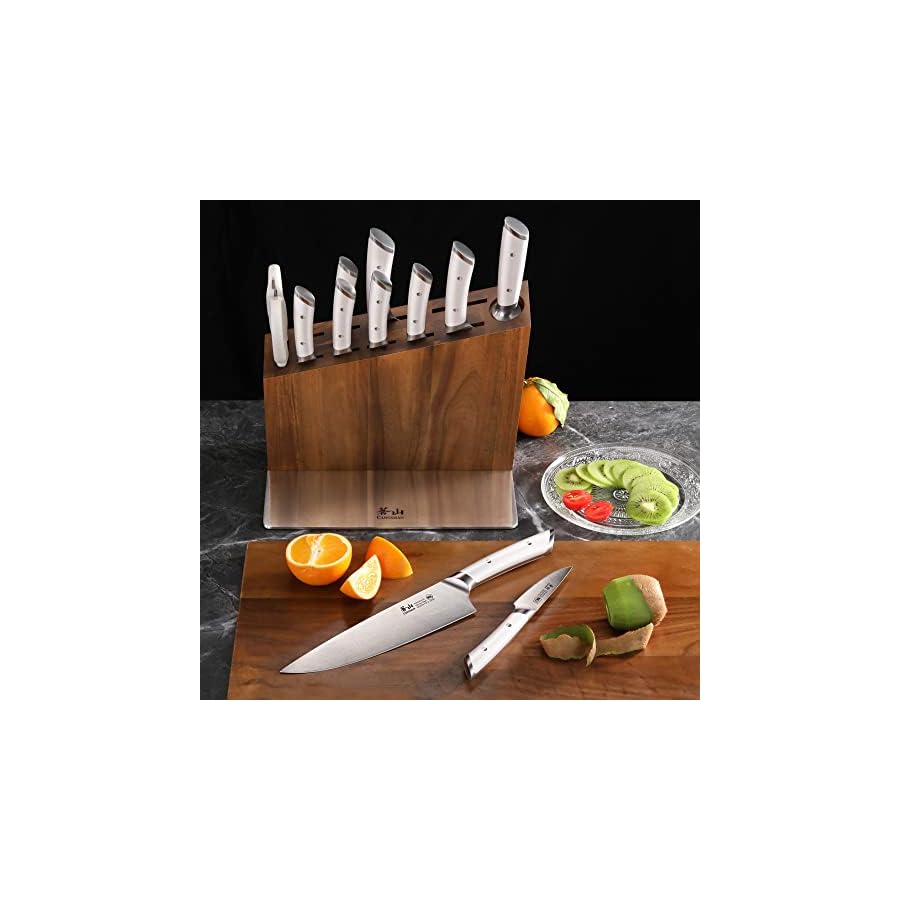 Cangshan-HELENA-Series-German-Steel-Forged-HUA-Knife-Block-Set-12-Piece-White Cangshan HELENA Series German Steel Forged, HUA Knife Block Set (12-Piece, White)
