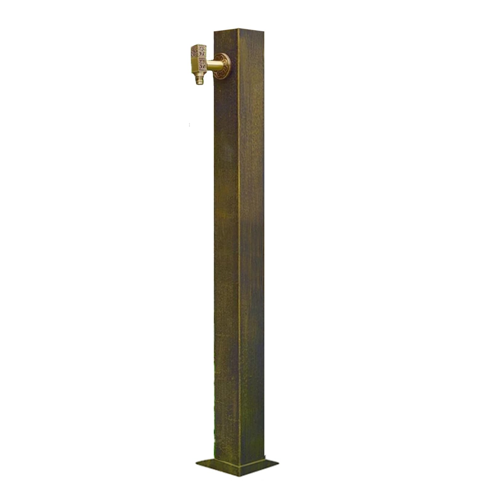 Fuente Jardin, Columna de Agua Antigua Exterior, Grifo de Agua Anticongelante con Grifo de Cobre para Jardín, Balcón y Patio(65cm/26in)