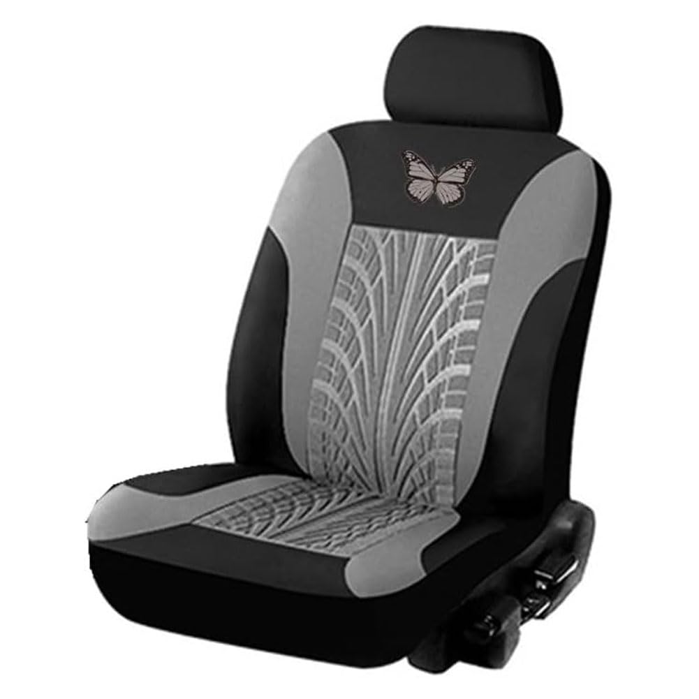 RWRAPS Voiture Housses Siège pour Do-dge Caliber 2006-2011, Ensemble Complet de Housses Couverture Siège Respirant Protecteur Siege Tissu Accessoire,B/Gray