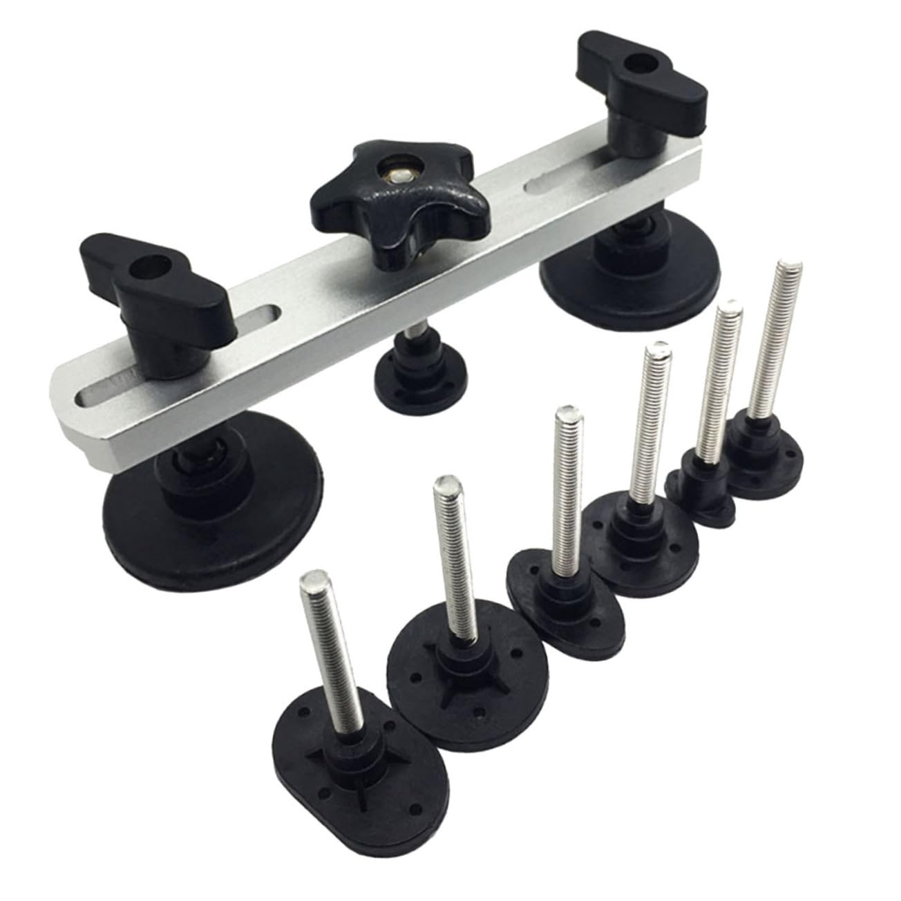 Kit outils de débosselage pour plaques métalliques de voitures avec pont de traction