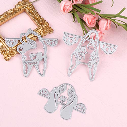 3 fustelle in metallo per il taglio di cani