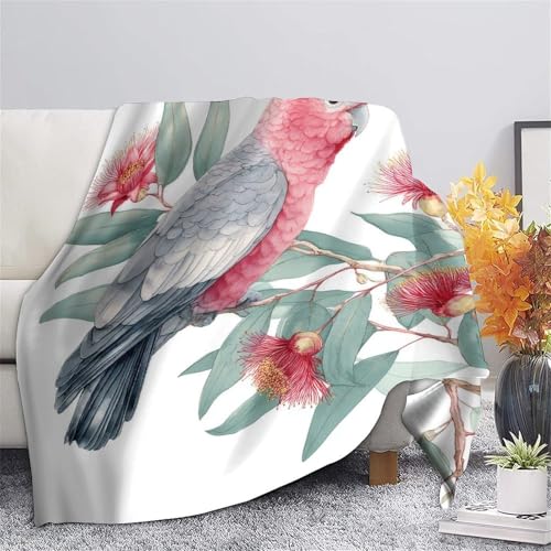 Couverture cacatoès rose plaid chaud pour douces nuits - 5