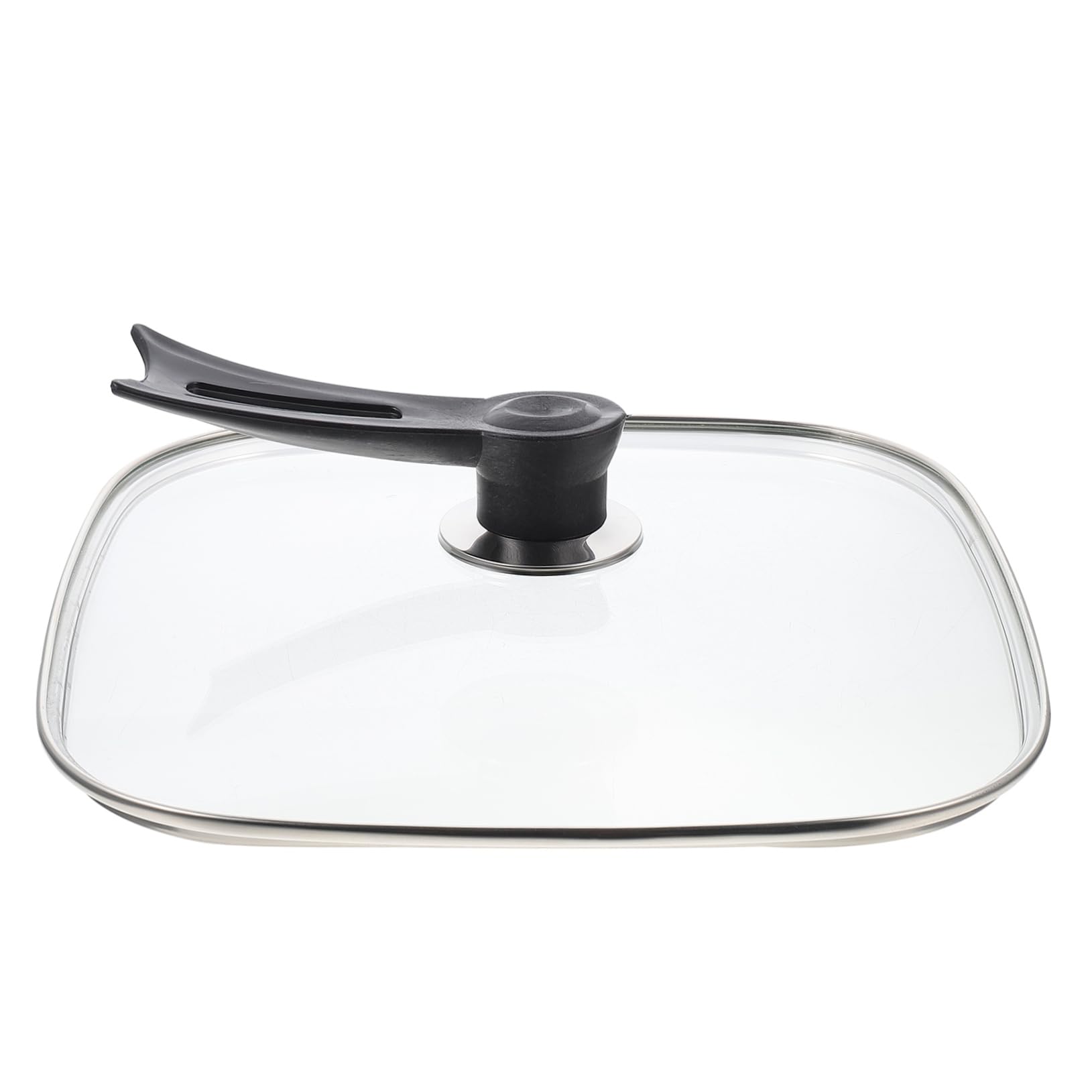 Didiseaon Coperchio Quadrato per Pentola in Vetro Manico Ergonomico e Design Confortevole, per Cucine Domestiche e Mense