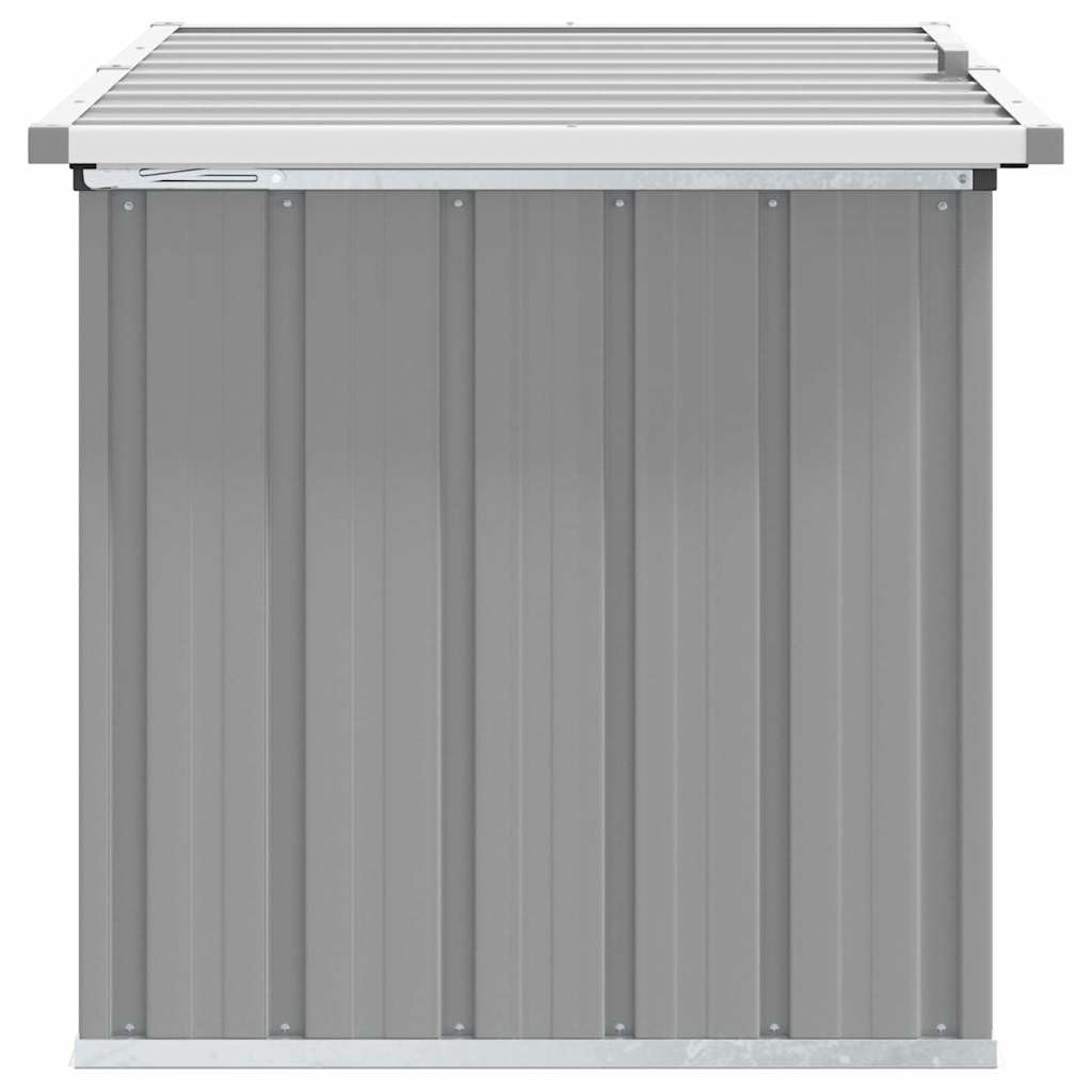 Gartenbox Grau mit Deckel 109x67x65 cm, wetterfeste Aufbewahrungsbox mit Stauraum für Kissen und Auflagen, Outdoor Truhe für Balkon Terrasse, wetterfest und platzsparend
