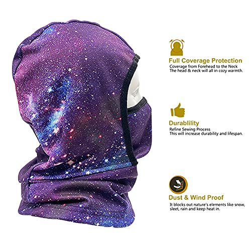 Image of Kids Balaclava Ski Mask Windproof Fleece Neck Warmer Gaiter Winter Face Warmer for Cold Weather Boys Girls
