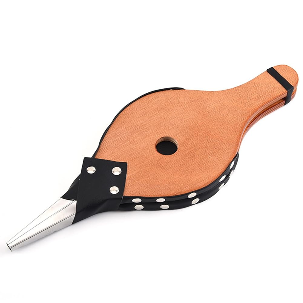 Tuidzljd Vintage Wooden Manual Handmade Air Blower Fan Blower for Barbecue Bellows Outdoor Cooking Picnic Camping Air Blower