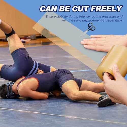 Image of Pangda 24 Pack Wrestling Mat Tape 3 or 4 Inch Heavy Duty 7 Mil PVC | Carpet Tape for Wrestling Grappling Exercise, Mats Seaming Cover Gym Floor Carpet Seam, Secure Gym Floor Mat Seams
