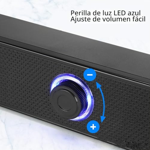 Barra de Sonido Bluetooth con Control de Volumen Ajustable Lazmin112 para PC 6