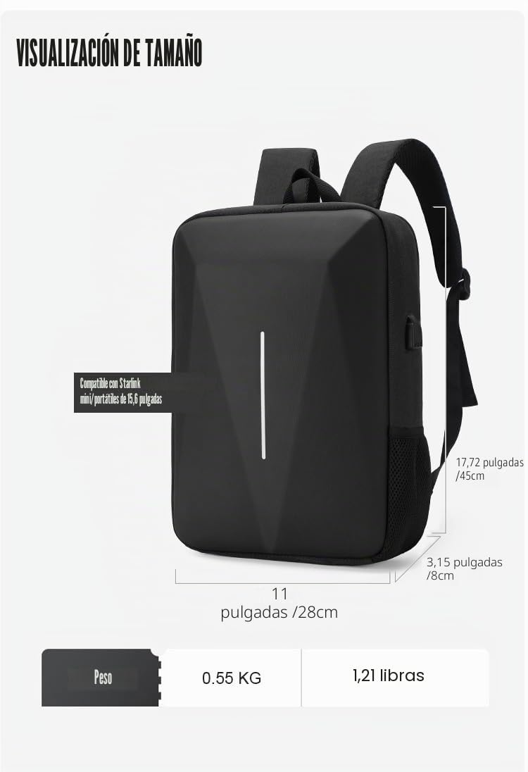 Bolsa para Starlink Mini - Funda de Almacenaje para Plato Starlink y Todos los Accesorios - Mochila Antirrobo Resistente al Agua