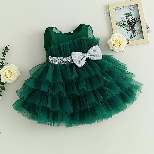 Toddler Girl Cute Ball Gown Sleeveless Bow Mesh Tulle Tutu Princess Dresses Formal Party Dress3