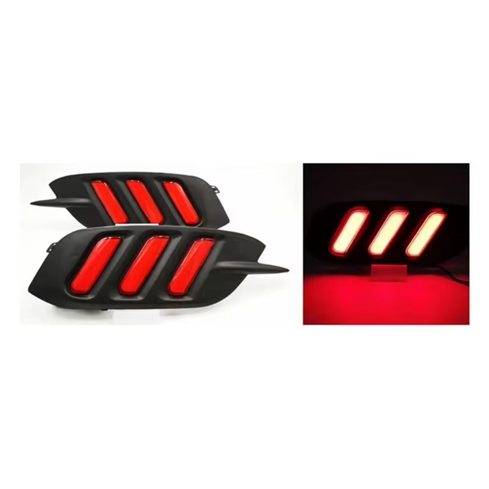 Luces Traseras Para Civic 2016-2018 Luces Traseras LED De Freno Parachoques Trasero Lámpara Reflectora DRL Para Coche