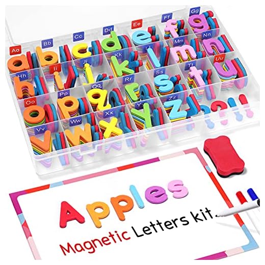 Gamenote Classroom Magnetic Alphabet Letters Kit 238 Pcs with Double - Side Magnet Board - Foam Alphabet Letters for Preschool Kids Toddler Spelling and Learning Colorful ABC Education Fridge Magnets