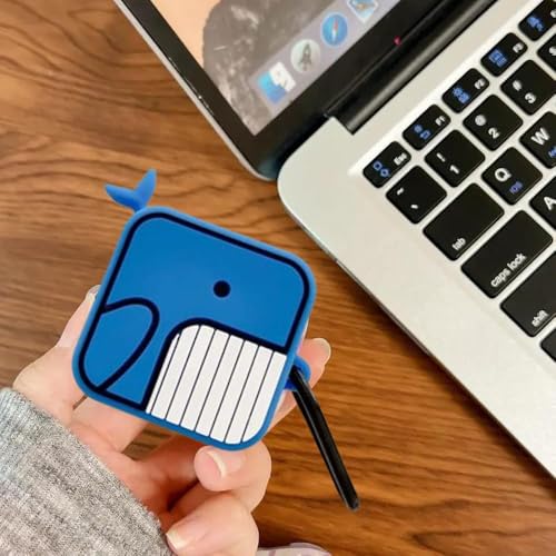Image of Valente Silicone Case Cover for Samsung Galaxy Buds FE (2023), Buds 2 Pro (2022), Buds 2 (2021), Buds Pro (2021), and Buds Live (2020) (Blue Whale)
