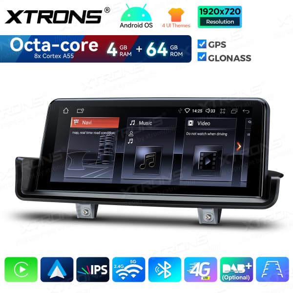 XTRONS QDB1090UNL AUTORADIO GPS do BMW E90 E91 E92 E93 Android 14 WIFI 4G Carplay 10,25"