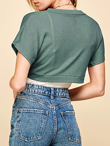Image of Lock and Love Women's Versatile Open Front Lightweight Short Sleeve Bolero Shrug