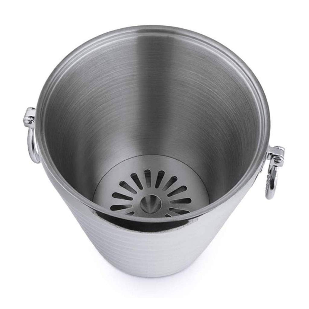 Secchiello per Il Ghiaccio, Secchiello per Il Ghiaccio - Doppio Secchiello per Il Ghiaccio in Acciaio Inox Bar Secchiello per Champagne Secchiello per Il Ghiaccio a Botte di Vino