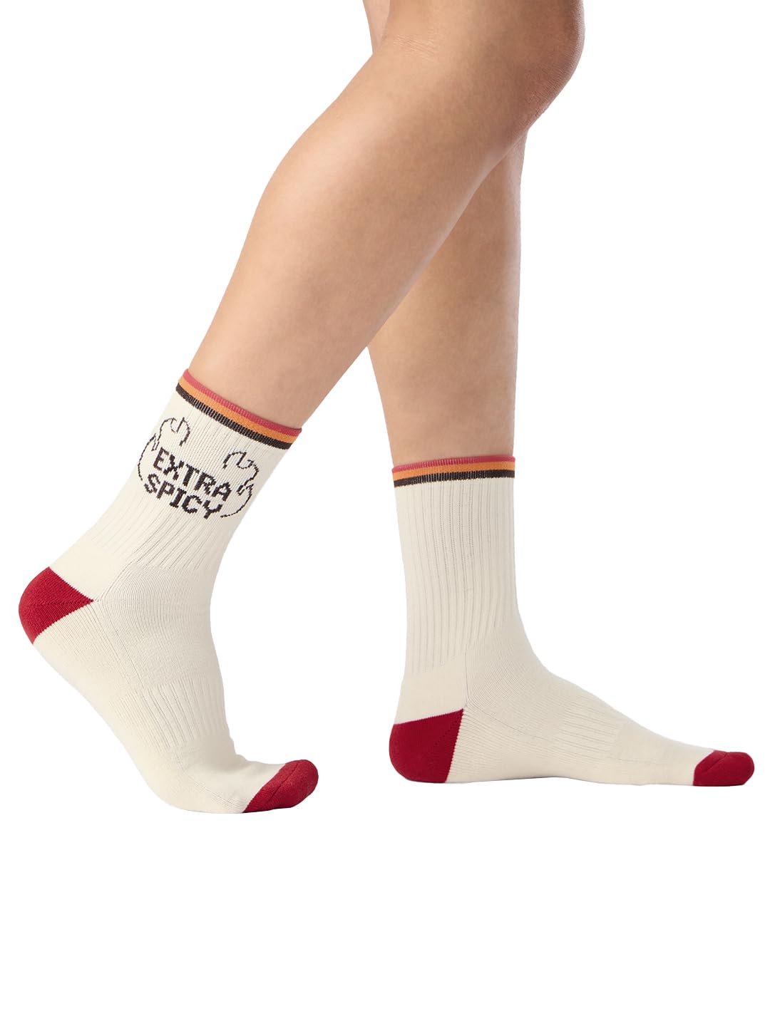 the souled store Souled Socks: Extra Spicy Men and Boys Off White Printed Casual Cotton Blend Ankle Length Socks-picture-14