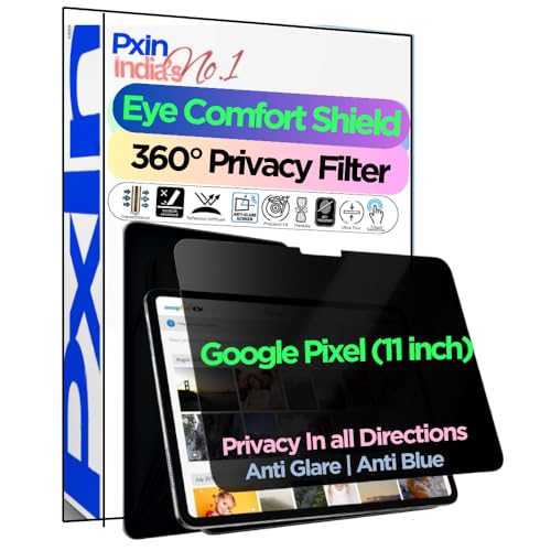 Image of PxIn Tablet Privacy Screen Guard compatible with Google Pixel (11 inch) | No.1 | Anti Glare | Anti Blue Light | Anti UV | 4 Way Privacy Filter | 360 Privacy | Eye Protect