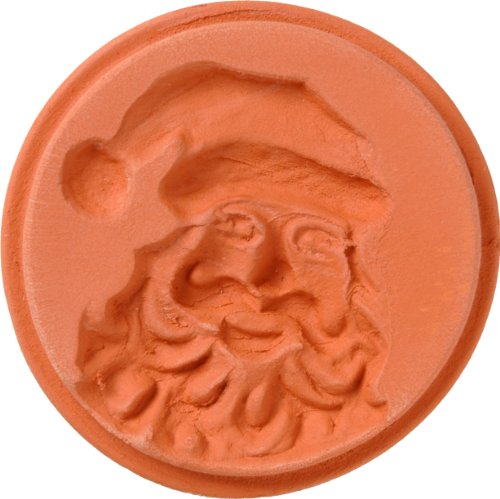 JBK Pottery Terra Cotta Cookie Stamps (Santa)