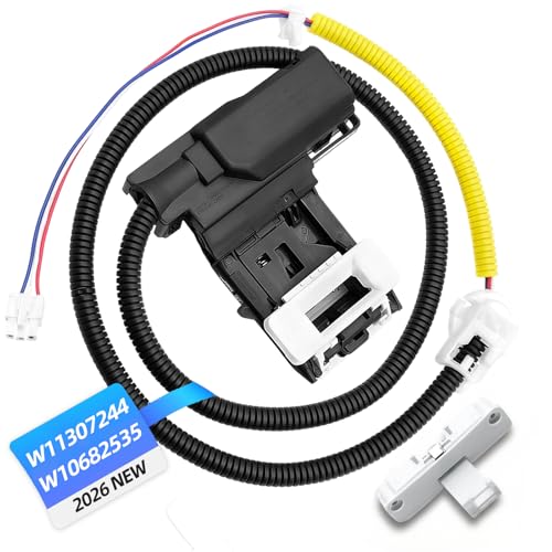 New Upgraded W11307244 W10682535 Washer Lid Lock Switch Assembly for Amana Whirlpool Maytag Replaces Part W10838613 W10838613VP W11253733 PS12704713 W10682535