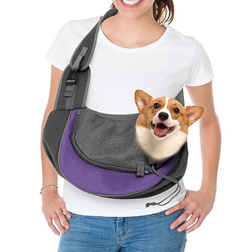 Pet Dog Sling Carrier Breathable Mesh Travel Sling Bag Carrier for Small Dogs Cats Rabbit Outdoor Travel