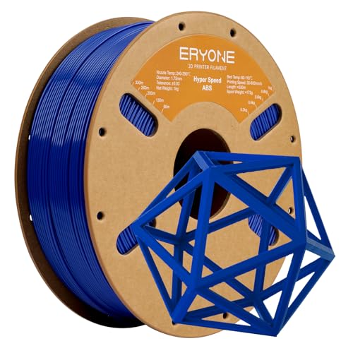 ERYONE High Speed ABS Filament 1.75mm +/- 0.03mm, 3D Printing Filament, 30-600mm/s Rapid ABS Filament, 1kg(2.2LBS)/Spool, Blue