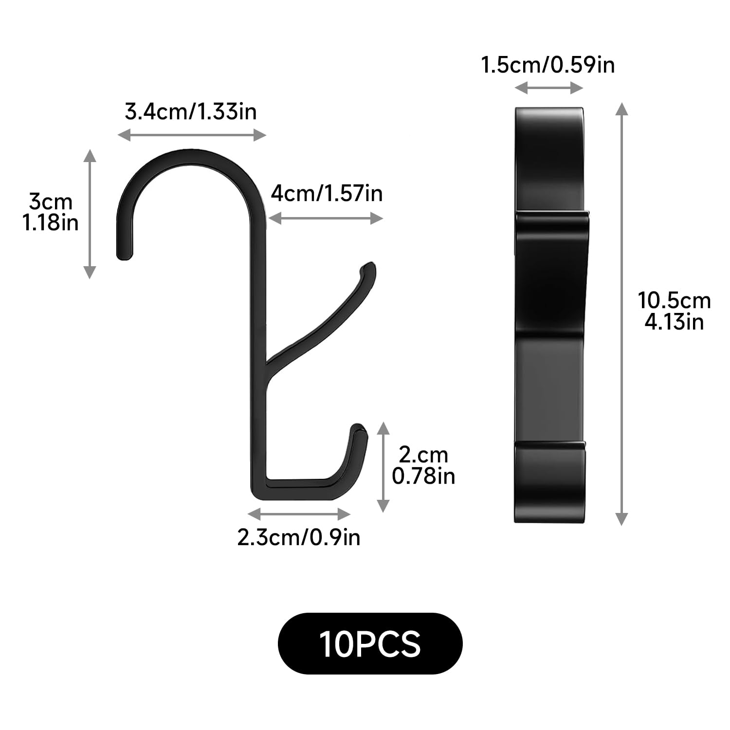 Ganci A S Per Termosifone - 10 Pezzi | In Metallo Per Asciugamani E Accappatoi | Ideali Per Bagno E Riscaldamento - Foto 2