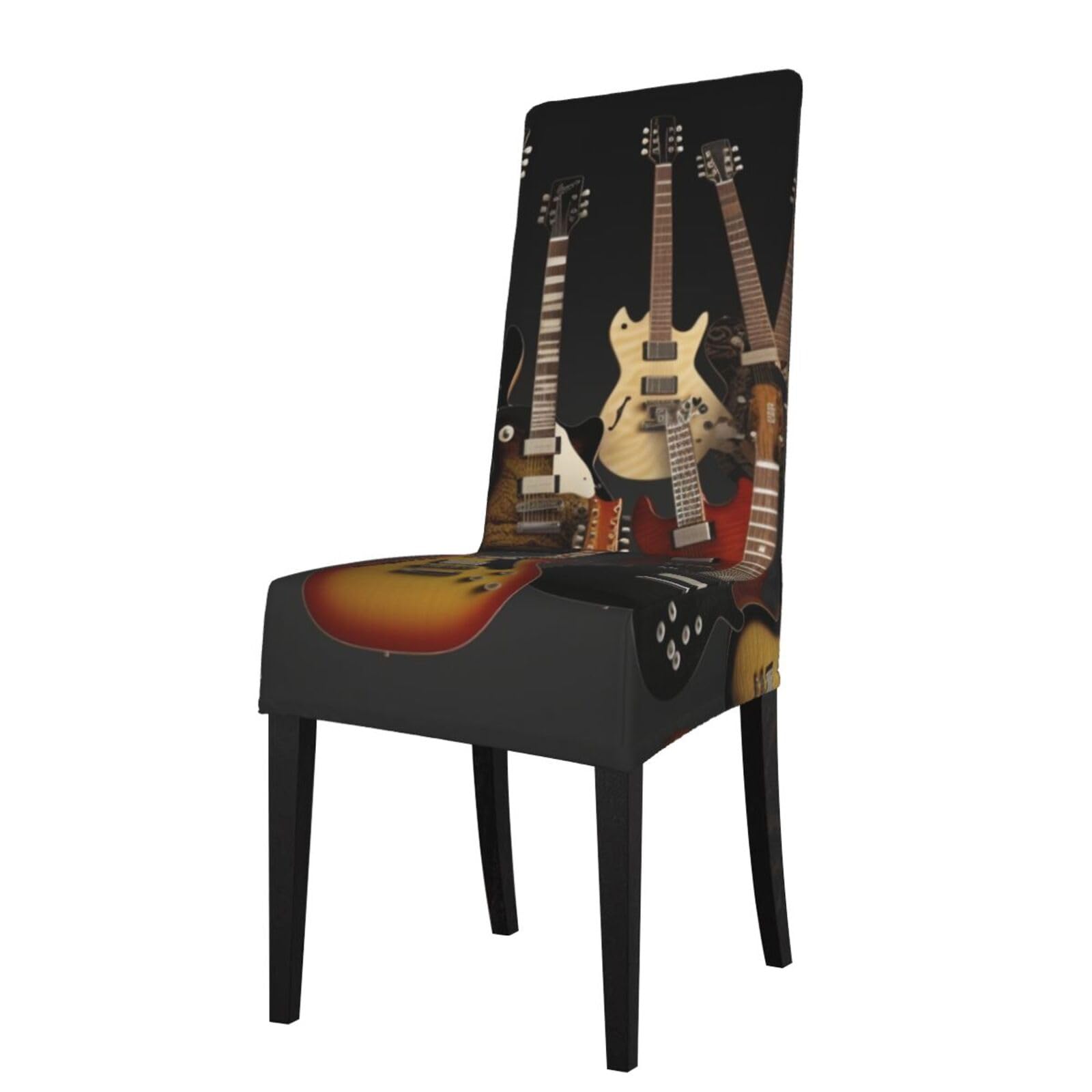 FodPand Stretch Chair Covers for Dining Room, Guitars Chair Seat Covers Washable Detachable Chair Slipcover Chair Protectors Covers for Kitchen,Wedding,Party