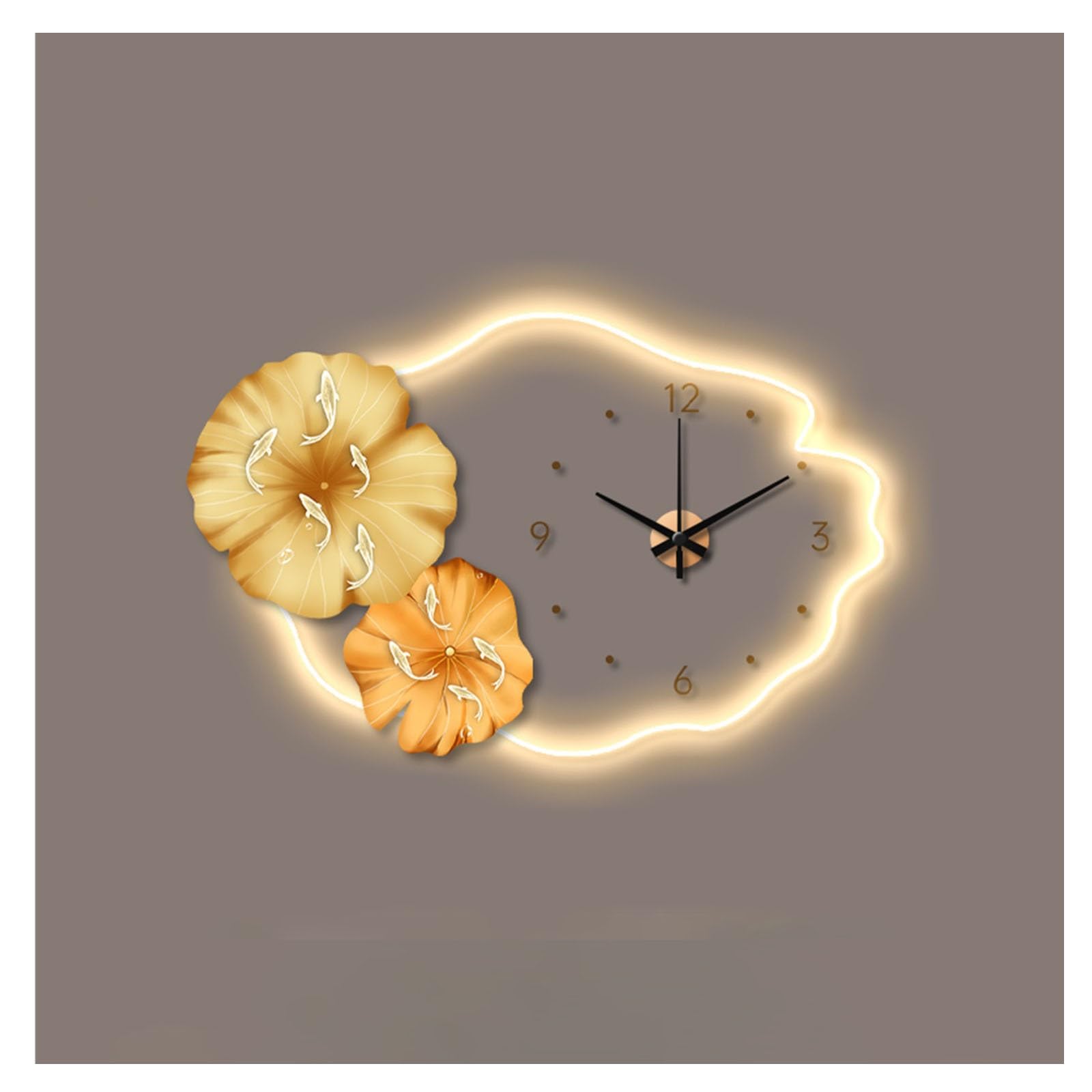 Horloge murale moderne pour salon silencieuse et design avec télécommande