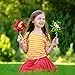 Elcoho 100 Pieces Plastic Rainbow Windmill Party Pinwheels DIY Pinwheel for Kids Toy Garden Party Lawn Decor, Assorted Color