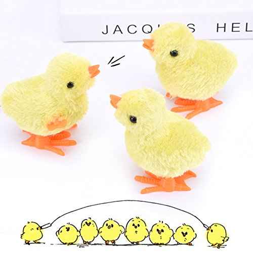 3 otters 12pcs wind up toys wind-up jumping cute chicken plush chicks toy for kids goodie bags treasure chest party favors gifts