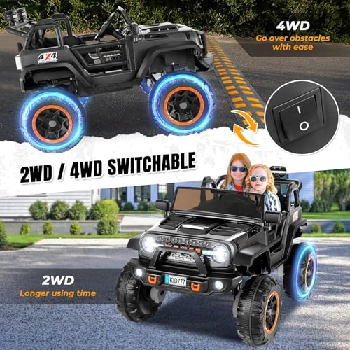 Hikole 24V Electric Ride On Jeep, 2 Seater Battery Powered Truck With 20 Inch Wide Seat, 4X100W Powerful Wheels thumb #3