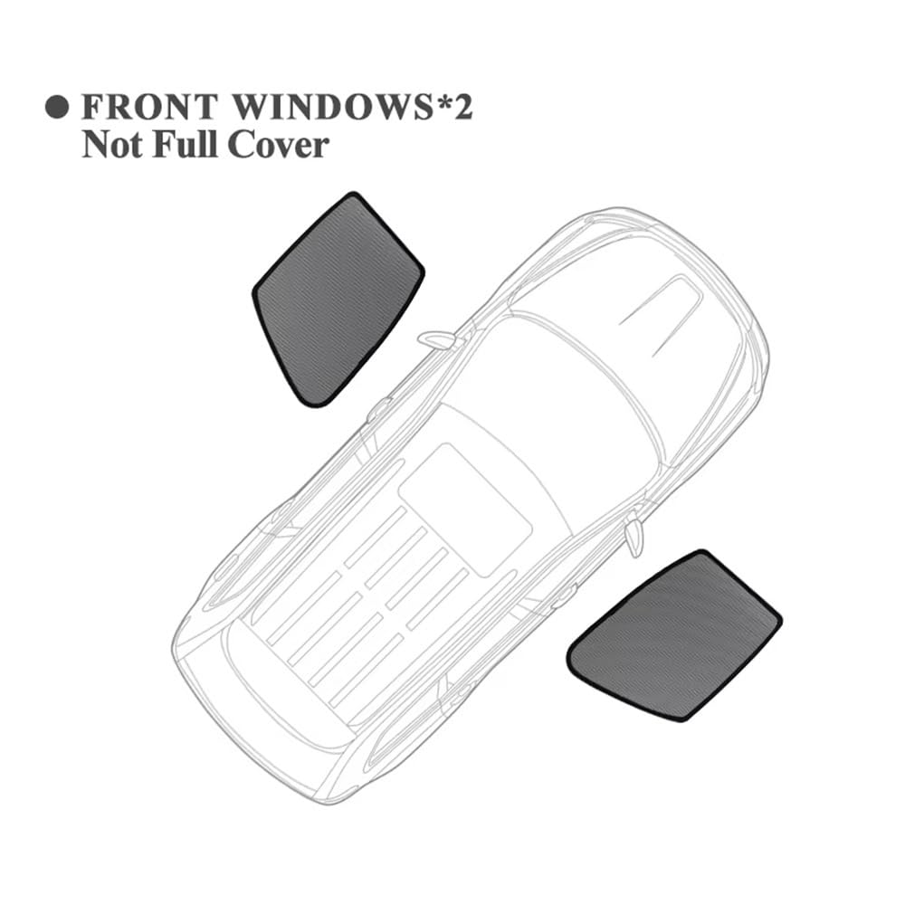 Parasol para Parabrisas Delantero De Coche Cortina De Malla Magnética Visera De Ventana Lateral Trasera para Toyota para Corolla Hatchback E210 Cortinillas Coche(2PCS Front Windows)