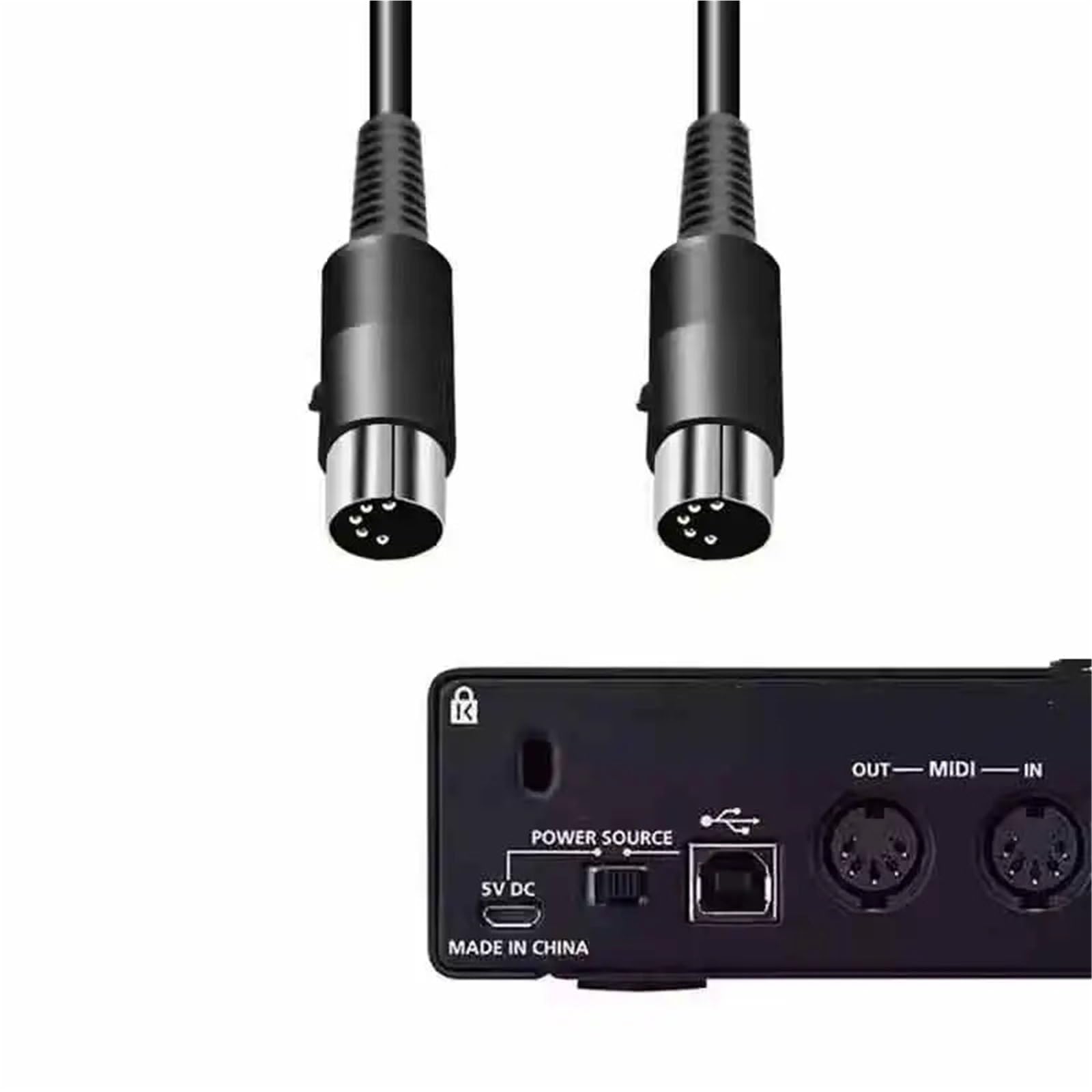 Kabel MIDI 5Pn klawiatura fortepianowa elektroniczny bęben MIDI połączenie (MF, 0,5 m)