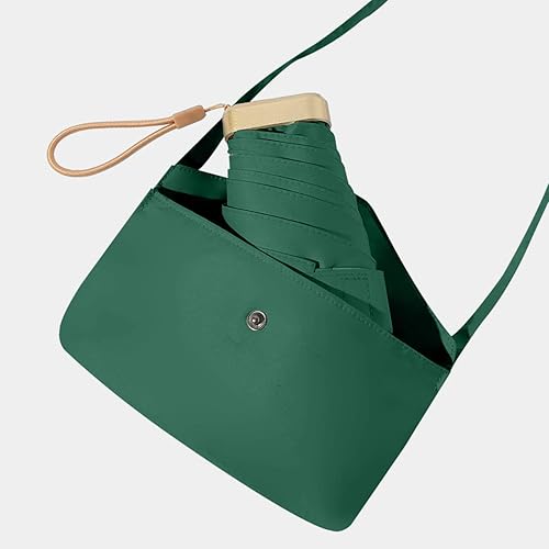 Miniatura 6 de TIME LOVER Sombrillas de viaje para sol y lluvia con 99% de protección UV para niñas y mujeres, paraguas mini cápsula UPF 50+, paraguas ligero y