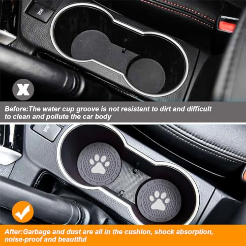 Portavasos para coche Osilly, 4 piezas, gris miniatura 5