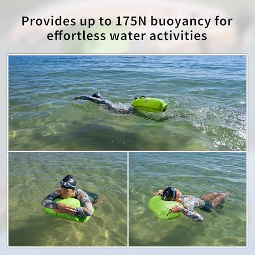Image of Naturehike 18L Waterproof Dry bags-Roll Top Waterproof Swimming Buoy with Waterproof Phone Compartment, Outdoor Bags Keep Gear Dry for Hiking, Kayaking, Camping, Swimming, Boating(Green)