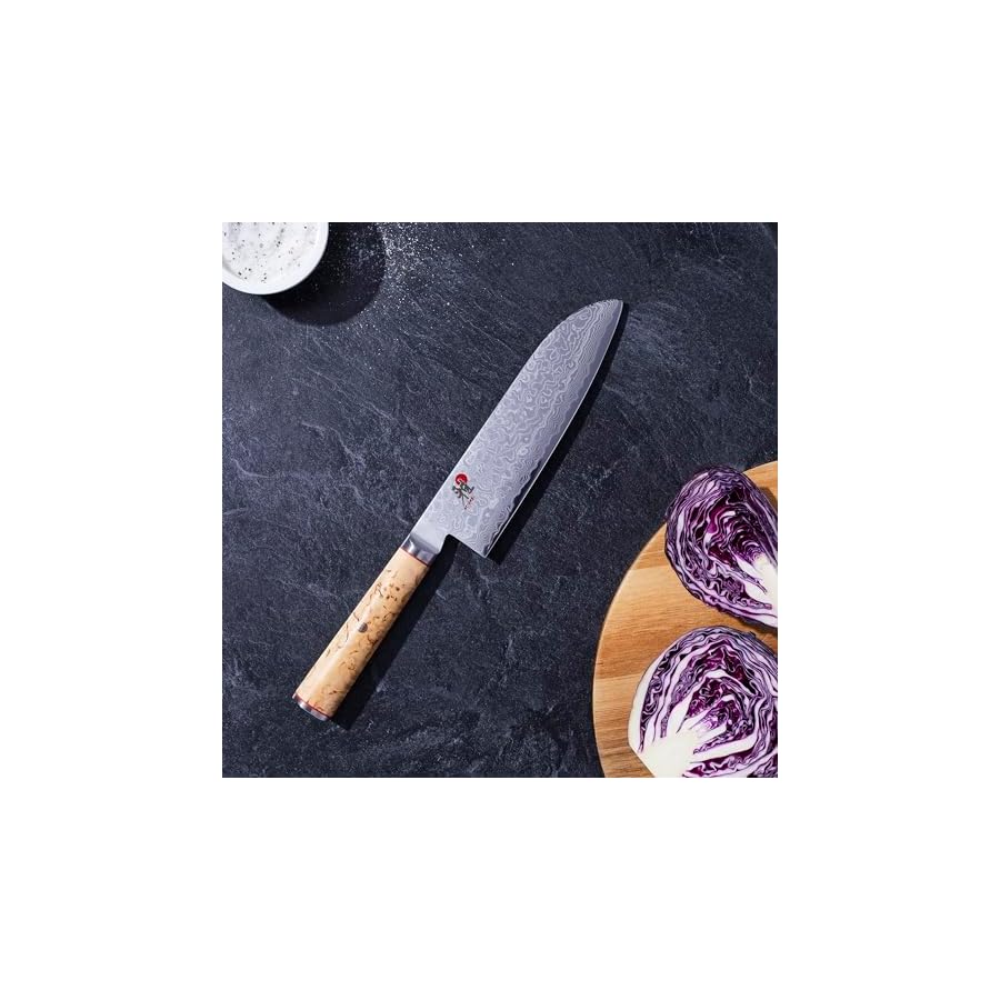 Miyabi Birchwood SG2 7" Santoku Knife, Stainless Steel