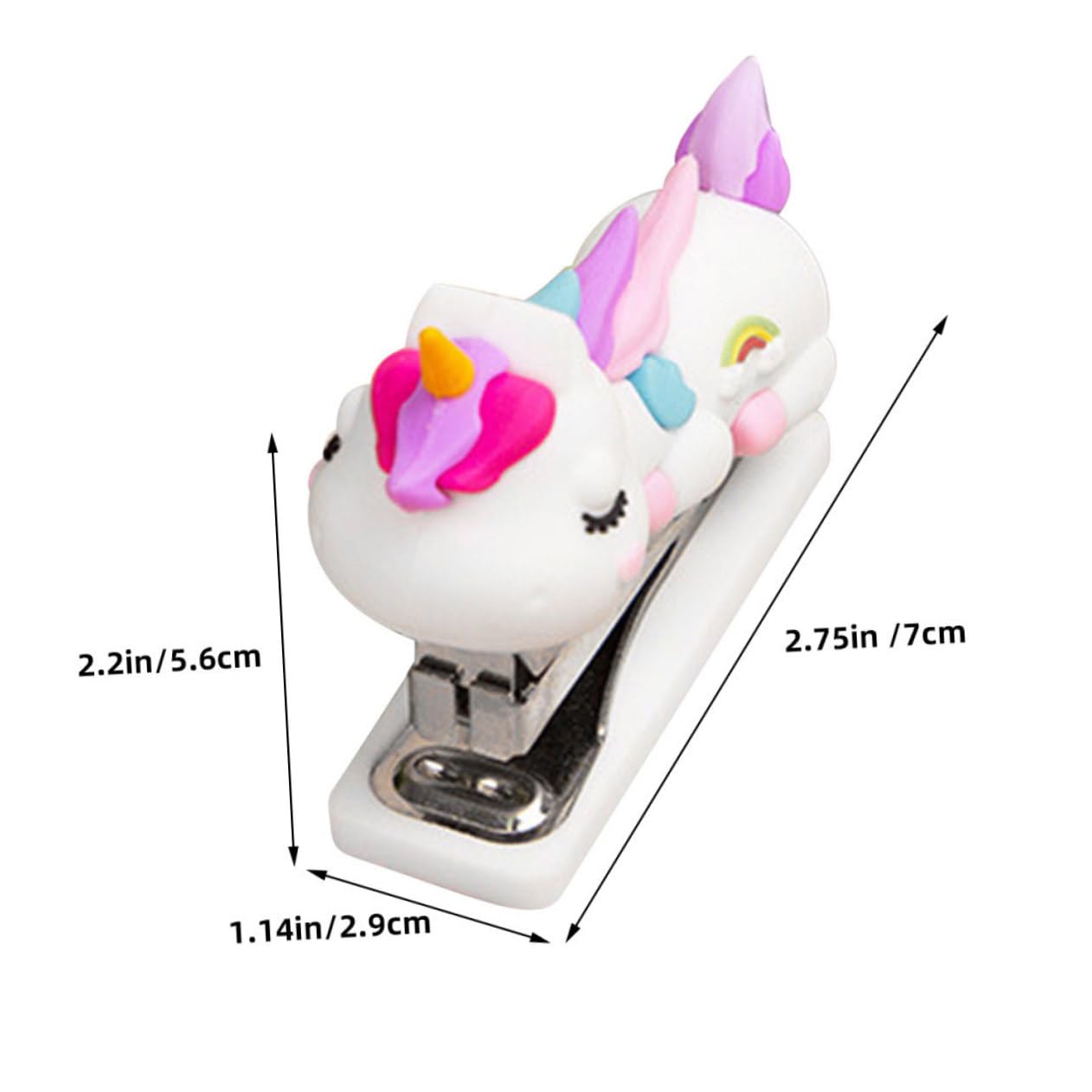 6pezzi Cute Stapler Portable Handheld Office Stapler for School and Home Smooth Stapling Performance Desk Decoration