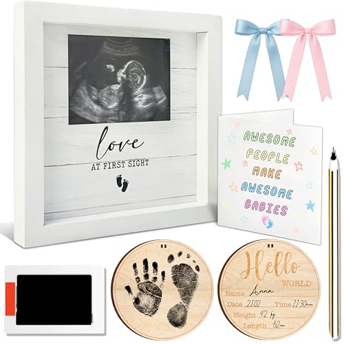 4x3 Covered Baby Ultrasound Picture Frame Love at First Sight Pre...